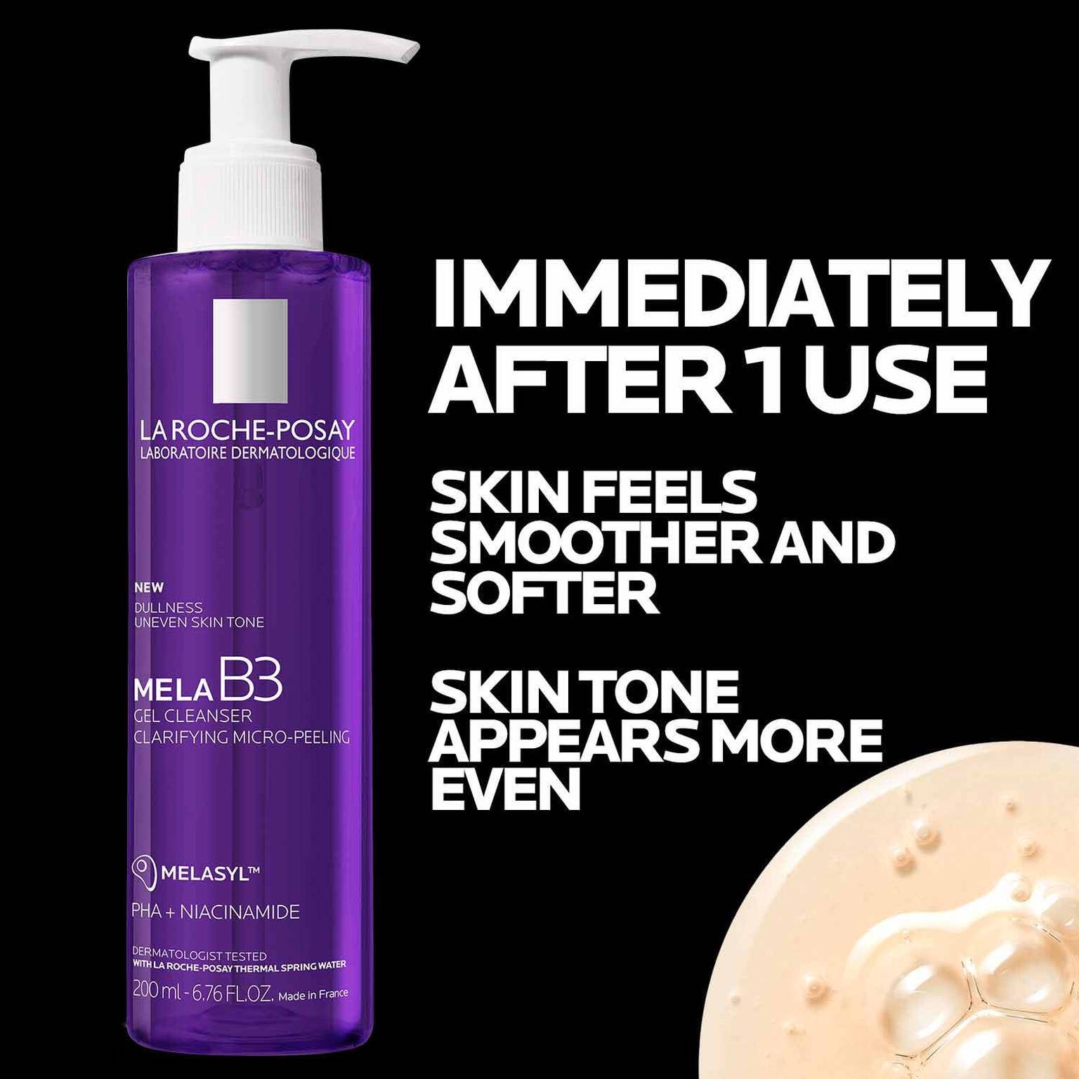 mela-b3-facial-gel-cleanser-with-melasyltm-niacinamide-k2 4_LaRochePosay-Product-MelaB3-MelaB3Cleanser-200ml-03337875890069-Benefits.jpg
