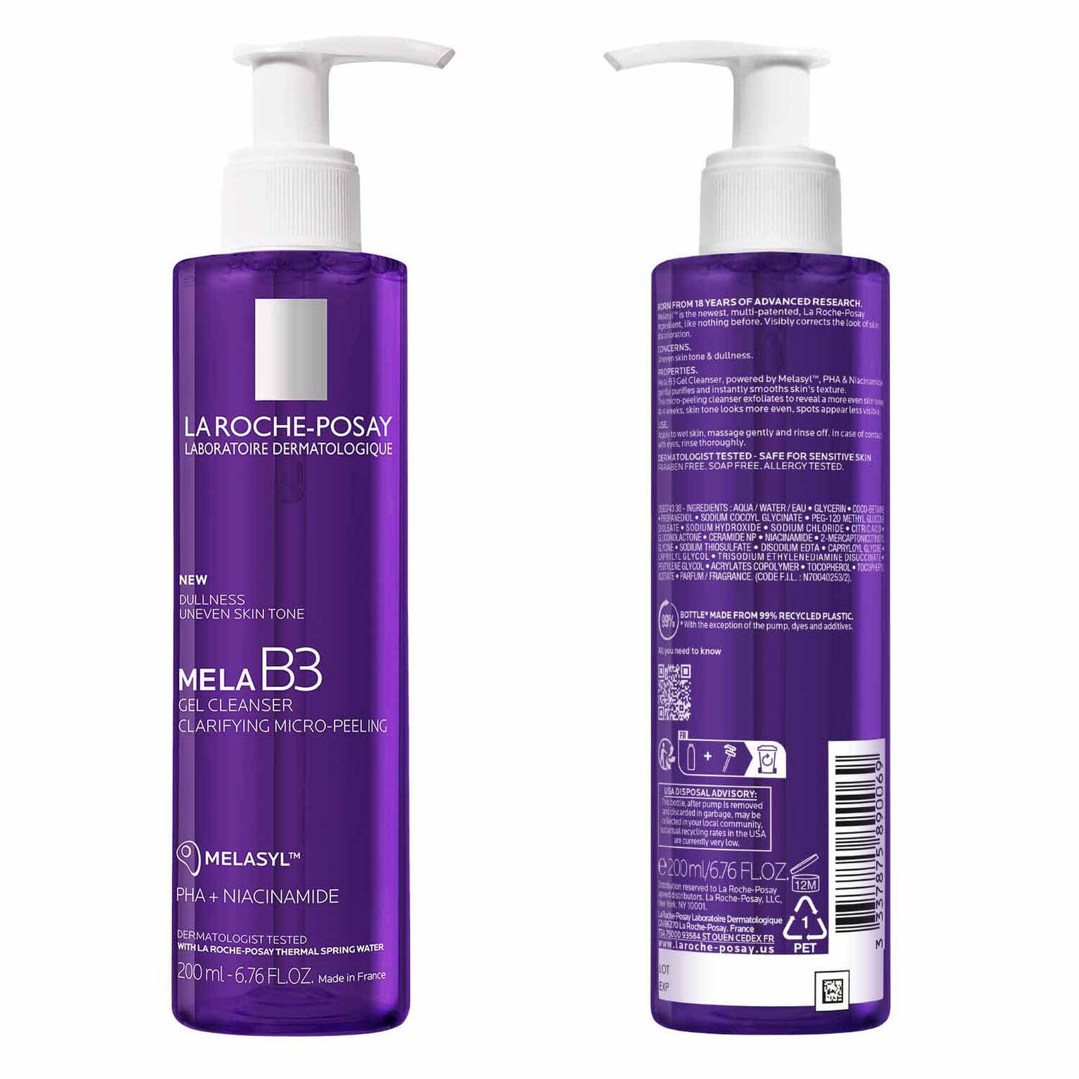 mela-b3-facial-gel-cleanser-with-melasyltm-niacinamide-k2 7_LaRochePosay-Product-MelaB3-MelaB3Cleanser-200ml-03337875890069-Back Packshot_REV.jpg